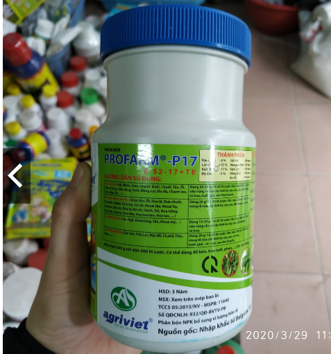 Phân bón siêu lân profarm -8/52/17+TE Lọ 500gram