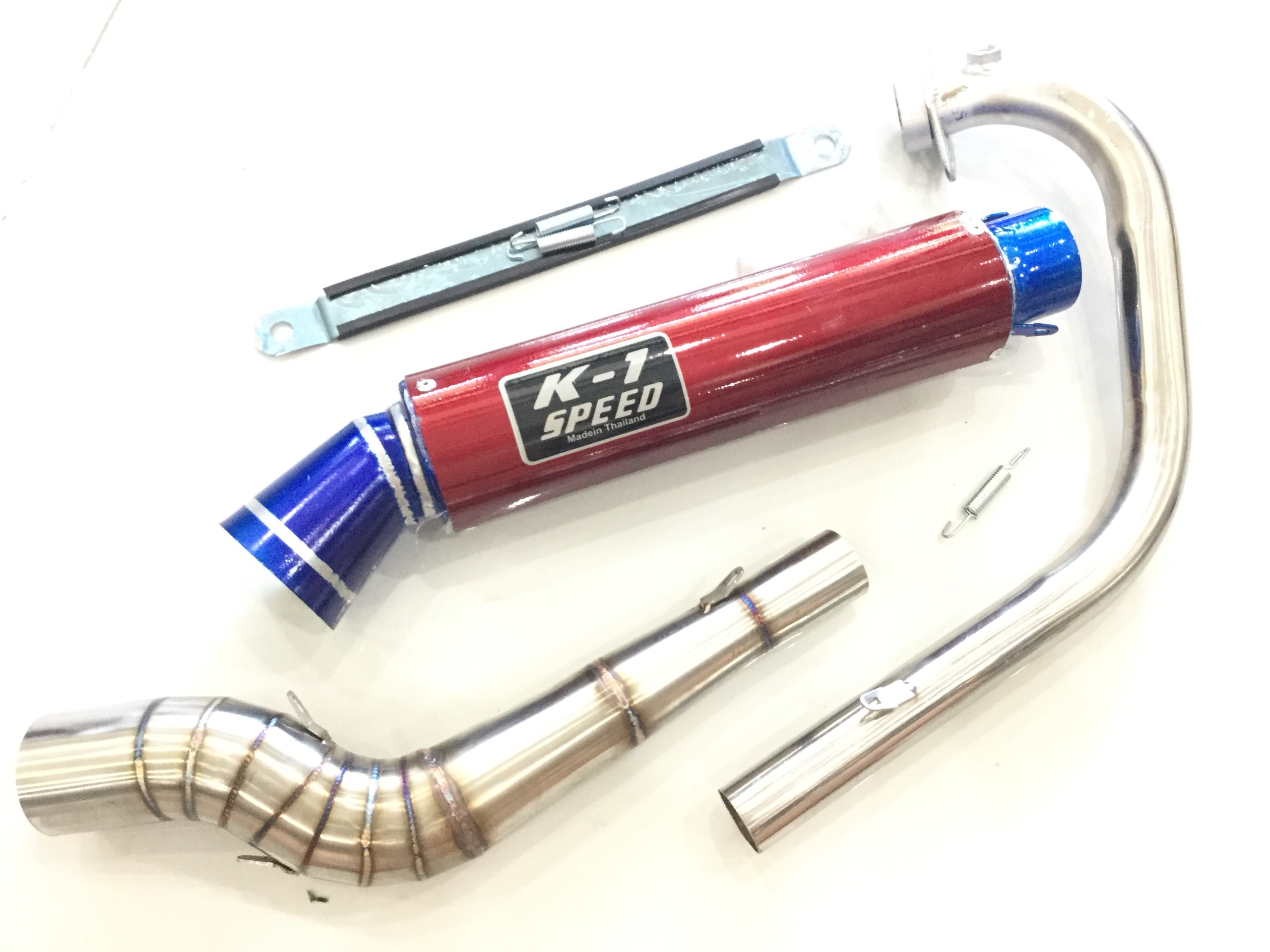 Pô K1 Super Đỏ - Cổ Cong 2 Khúc Đá Exciter 150 ,,,,,....,.,.