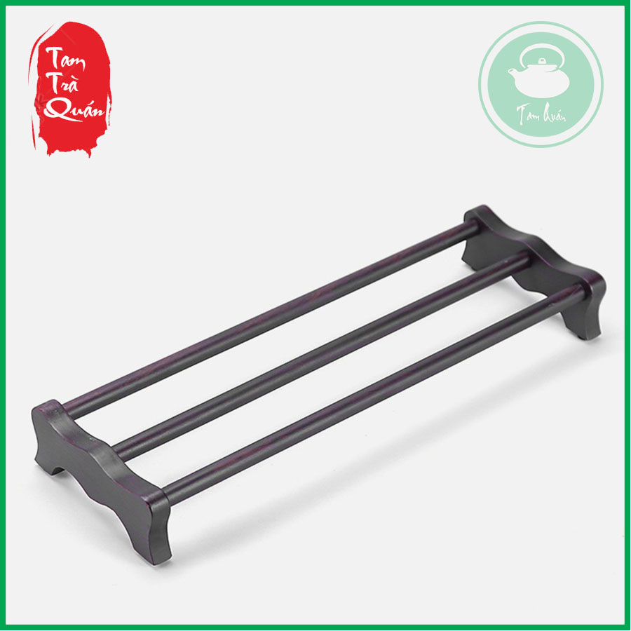 Gác chén trà gỗ mun ( 2 thanh ngang)