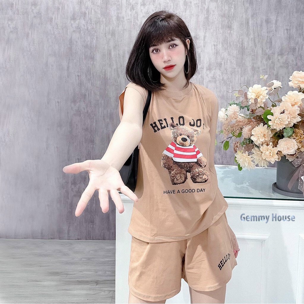 [FREESHIP TOÀN QUỐC] Đồ Bộ Mặc Nhà In Gấu Siêu Xinh TP