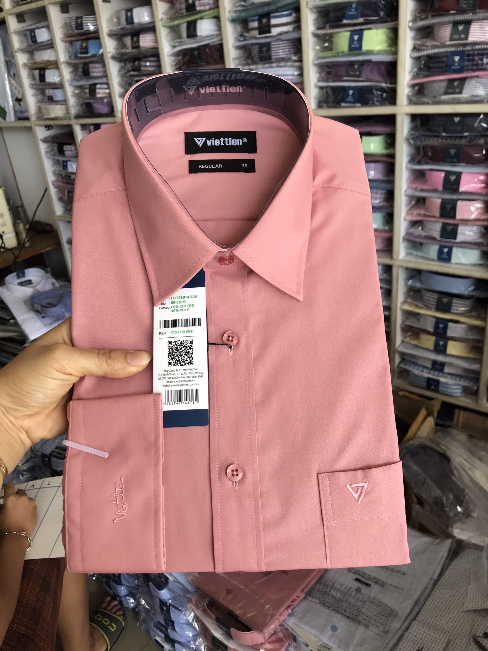 [SALE] Áo sơ mi Việt Tiến dài tay chính hãng