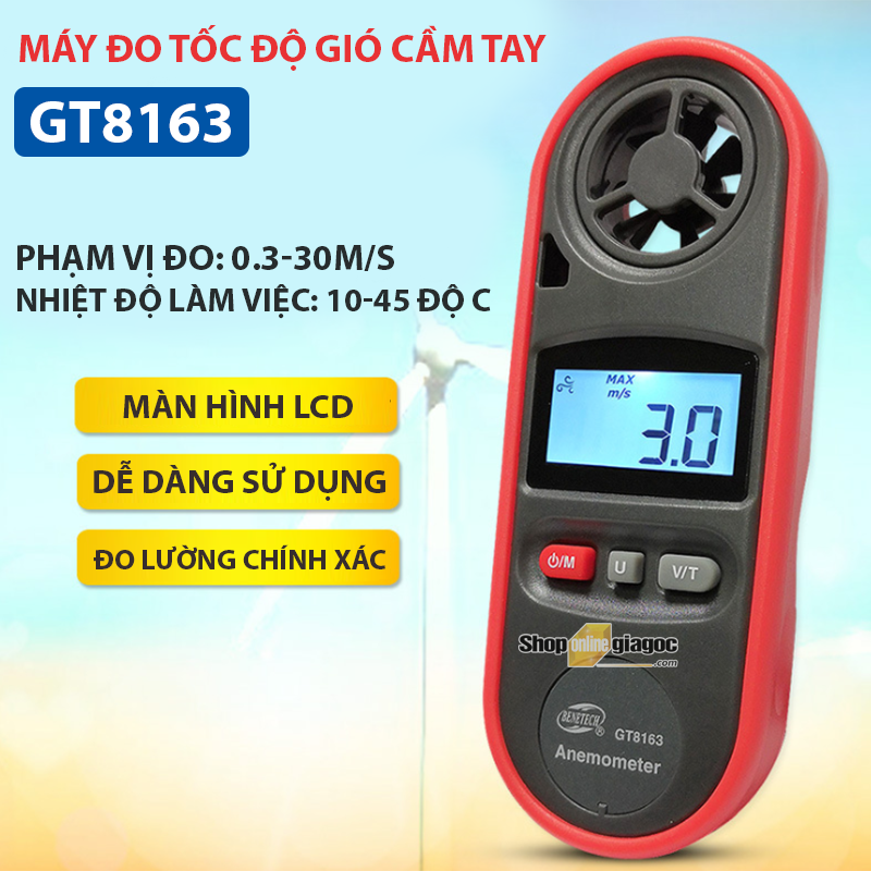 [HCM] Máy Đo Tốc Độ Gió Cầm Tay GT8163