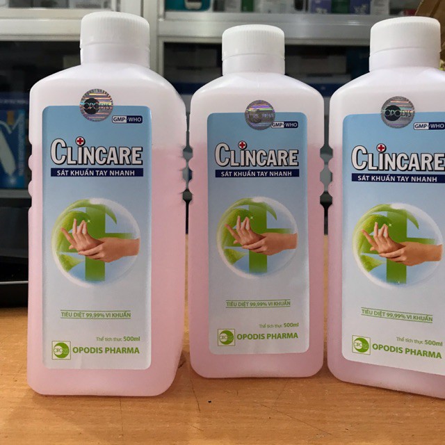 Nước rửa tay khô sát khuẩn nhanh clincare 500ml