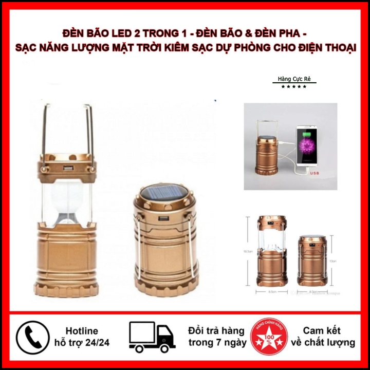 Đèn bão led năng lượng mặt trời 3in1 - mẫu mới 2020 hcr-5800t