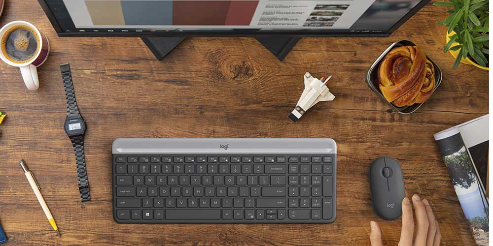 [HCM]Bàn phím + chuột Logitech Mk470 slim