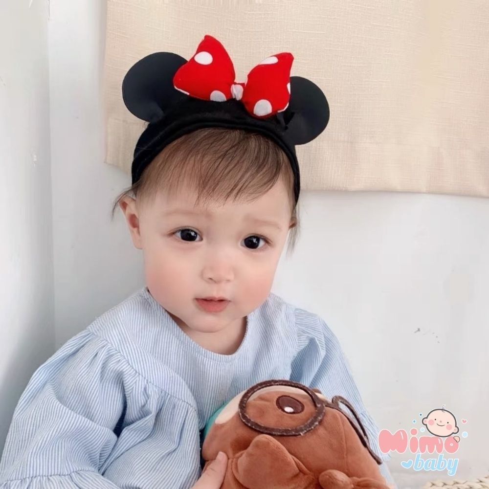 Băng đô bản to nơ mickey dễ thương cho bé