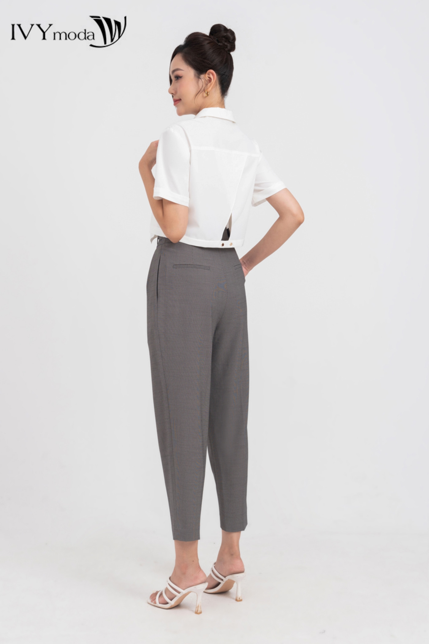 Quần baggy phối đai IVY moda MS 22M7779