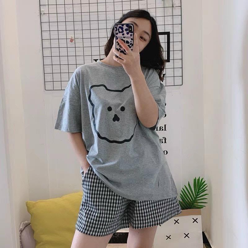 Set đồ mặc nhà nữ hình gấu siêu xinh