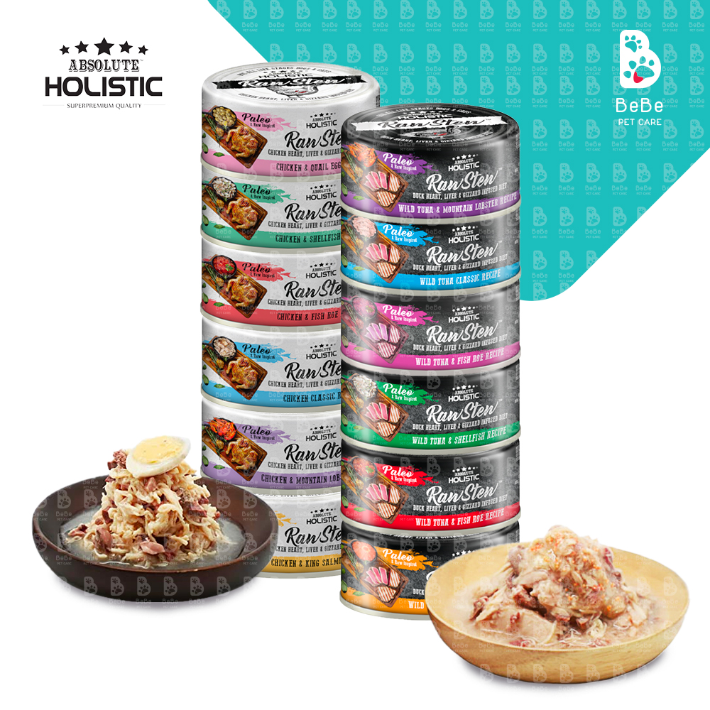 Pate ABSOLUTE HOLISTIC RAW STEW 70Gr Dùng Chung Cho Chó Mèo