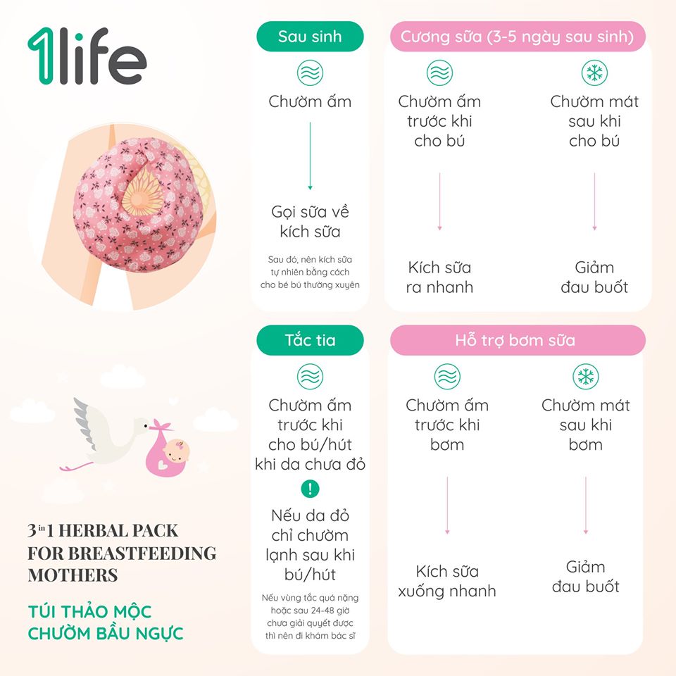 [FOLLOW1LIFE] Túi Thảo Mộc 1LIFE Chườm Bầu Ngực