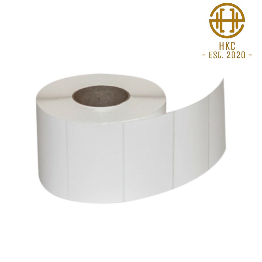 Giấy In Tem 80x60 mm - 8x6 cm (Cuộn 30 Mét)