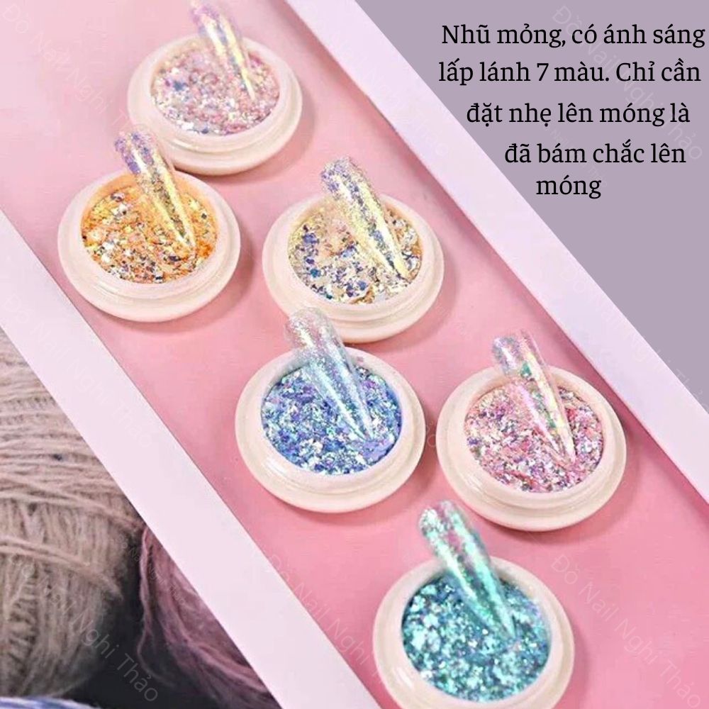 Nhũ rắc khổng tước 6 màu