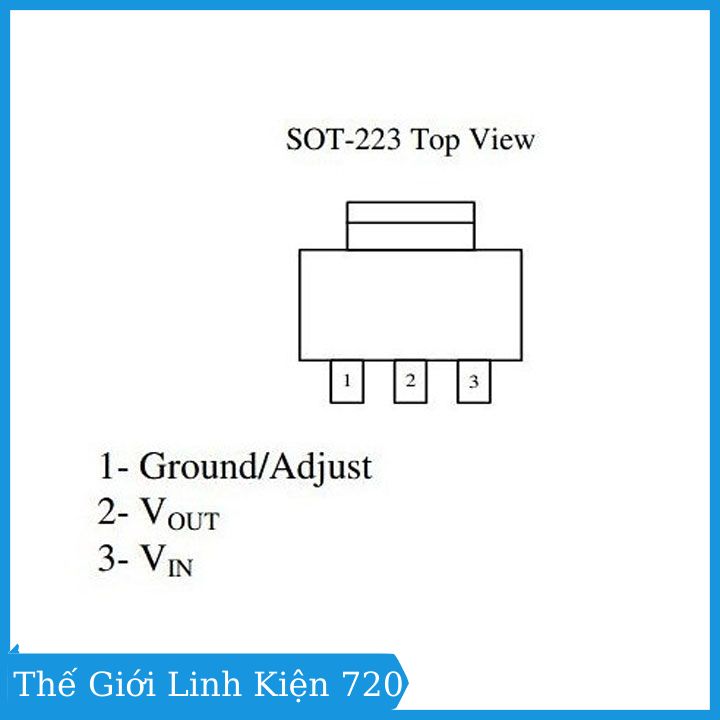 Bộ 5 con IC nguồn AMS1117 SOT223