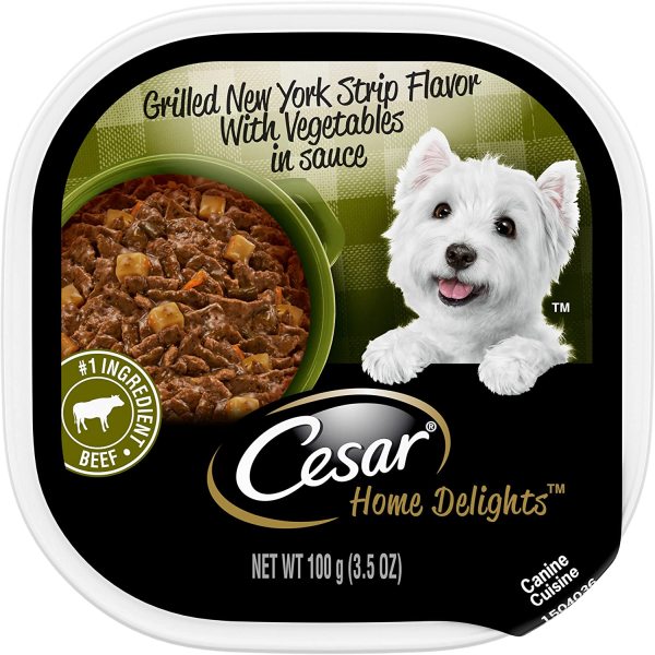 [USA] CESAR Wet Dog Food - Pate Dành Cho Chó - Grilled New York Strip & Vegetables 100gr