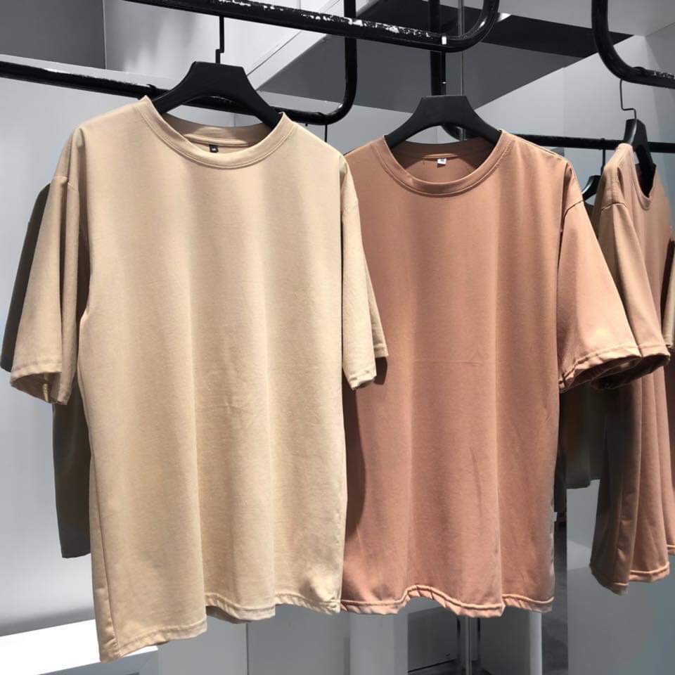 [HCM]ÁO THUN TRƠN OVERSIZE ĐỦ MÀU UNISEX (16 Màu)
