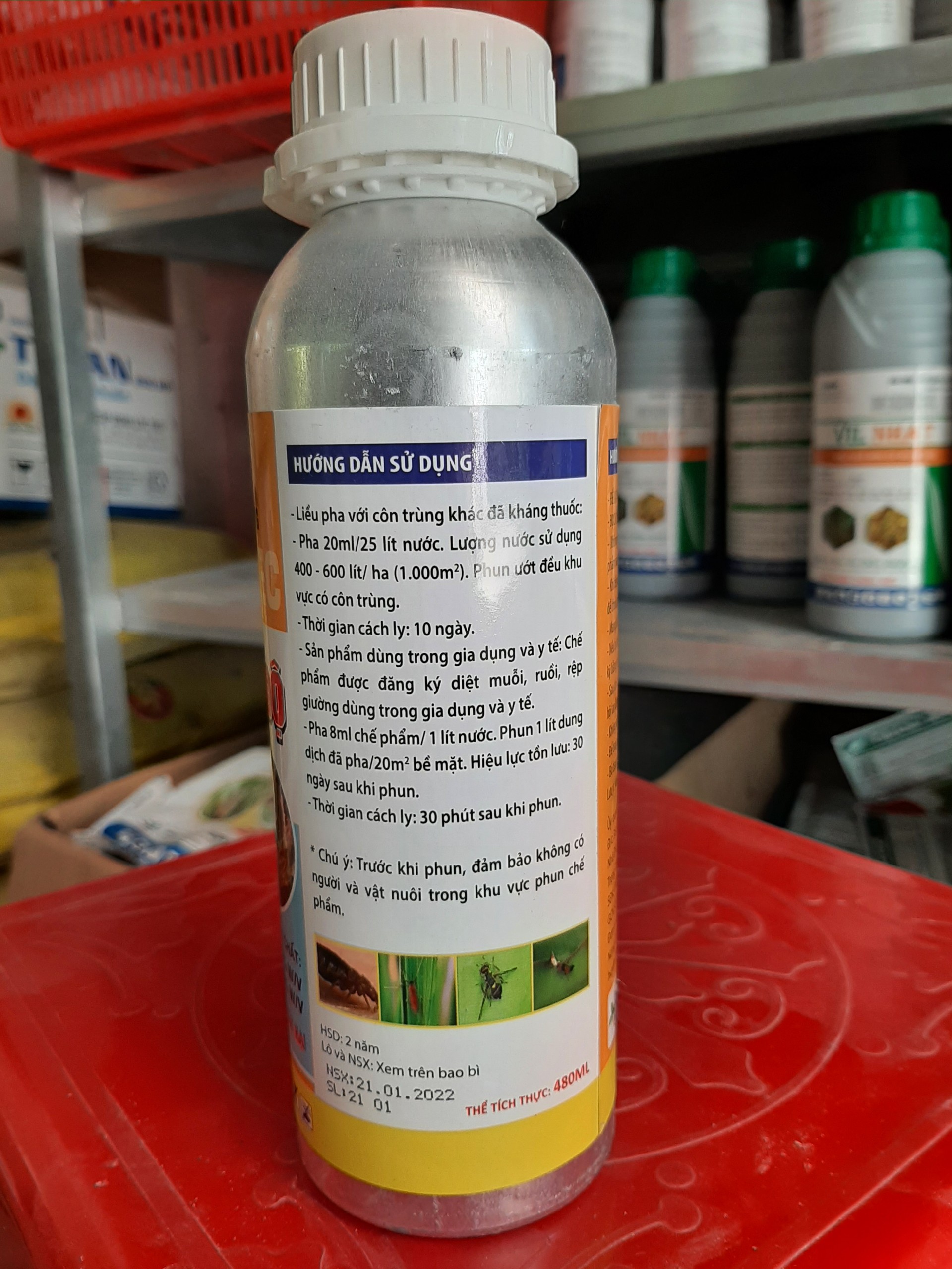 Chế phẩm diệt côn trùng muỗi, ruồi, rệp PERAN ẤN ĐỘ chai 480ml