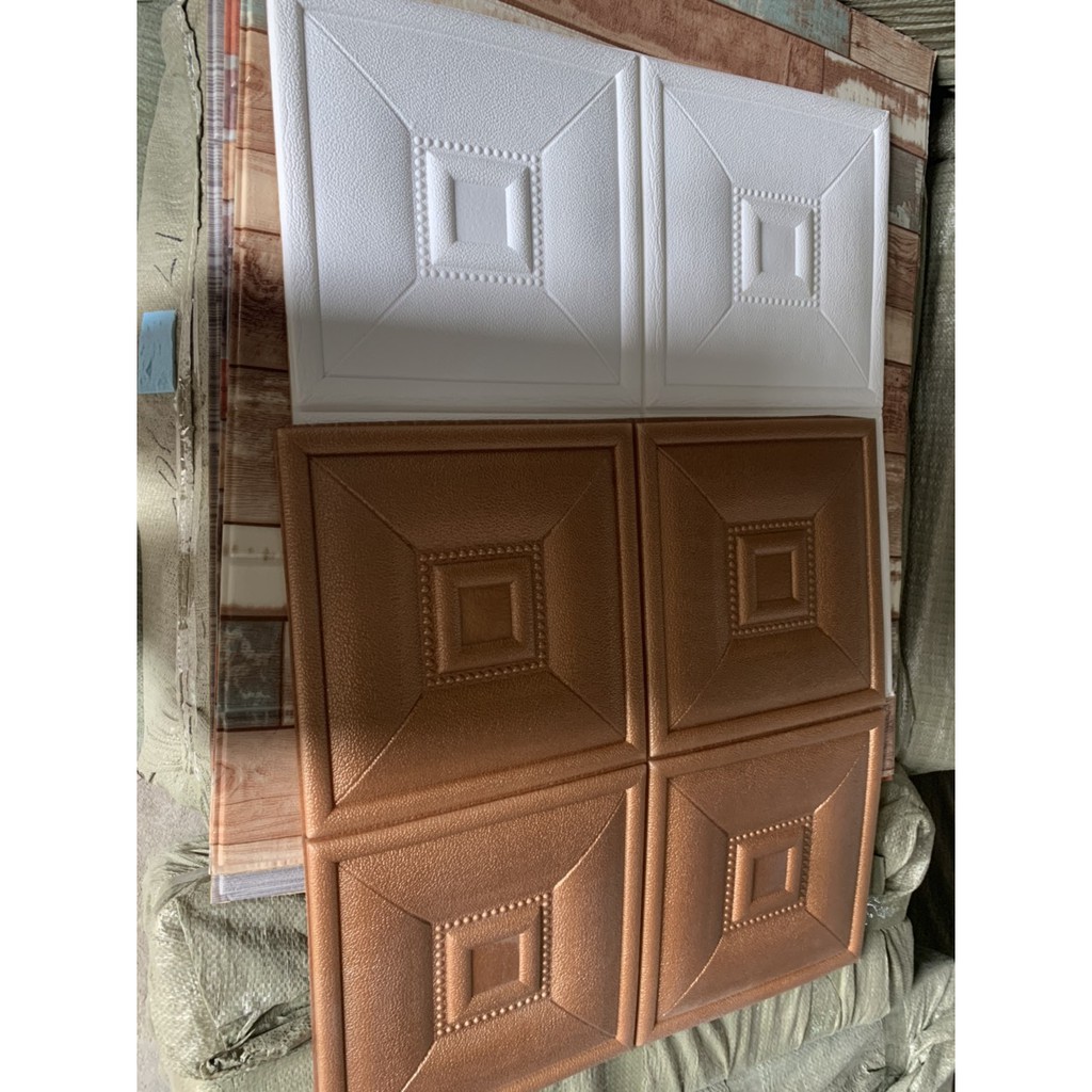 XỐP DÁN TƯỜNG 3D GIẢ DA CỰC ĐẸP 60x60cm