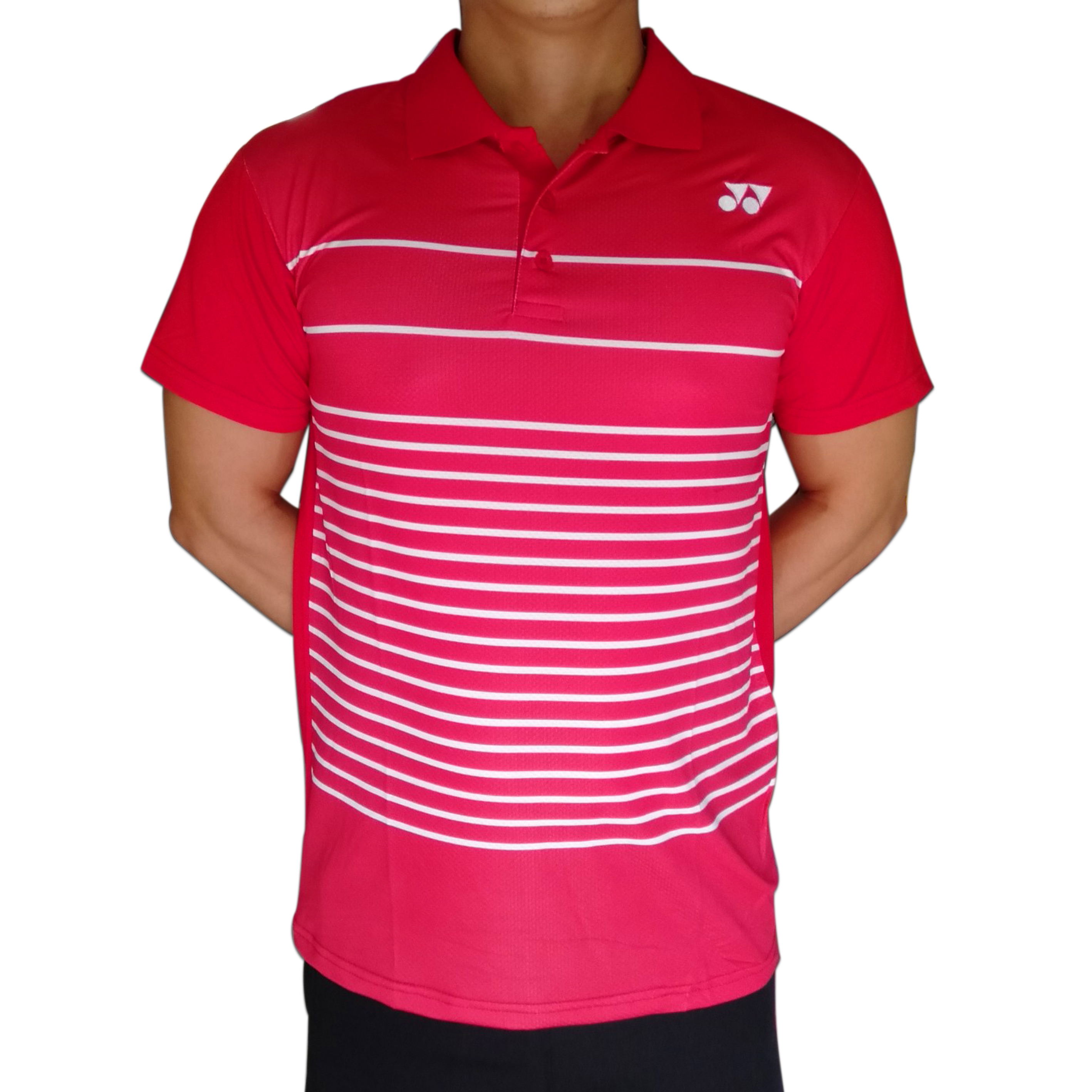 Áo cầu lông yonex cổ bẻ 2019 Nam nữ đỏ