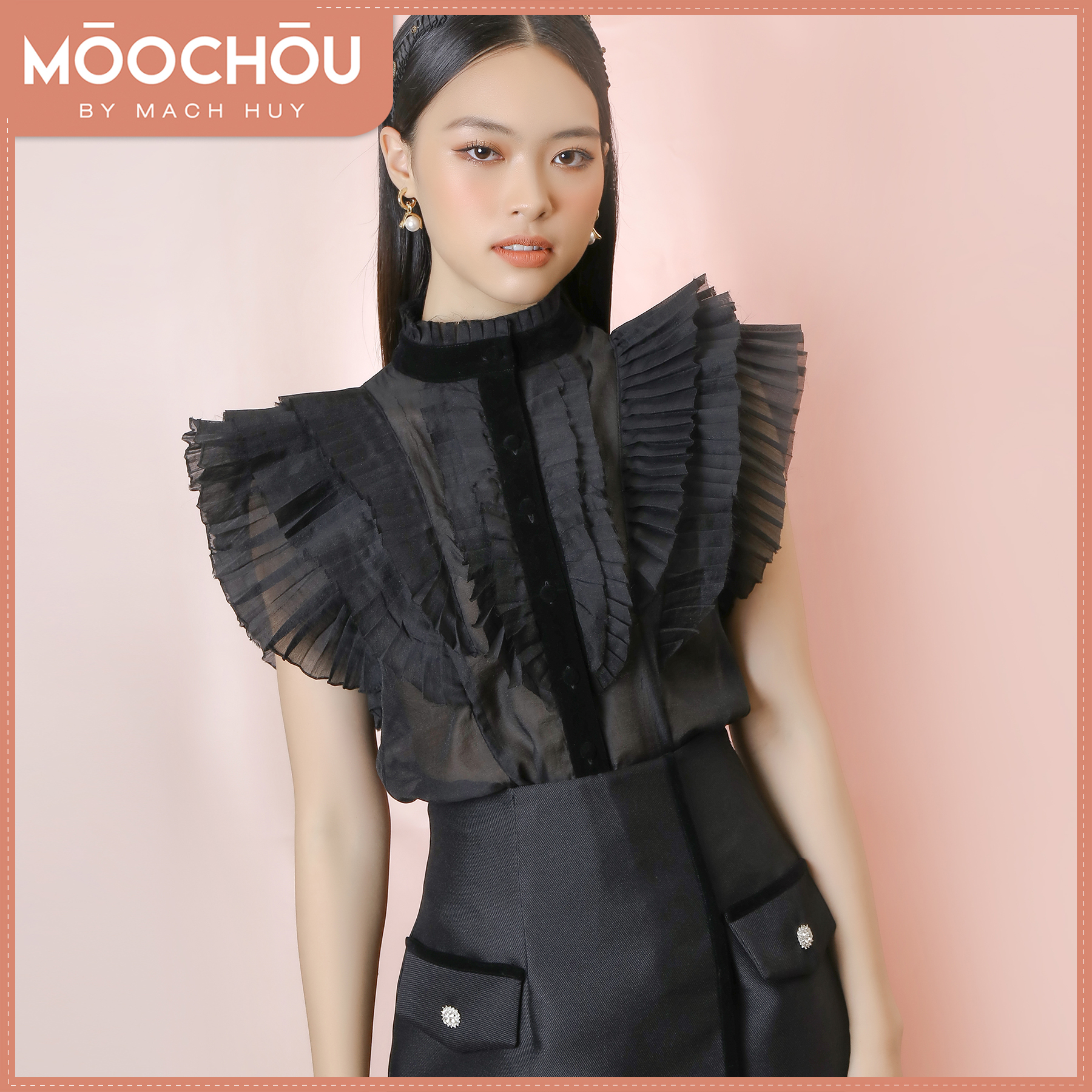 ÁO SƠMI KIỂU THANH LỊCH GRACE TOP - MOOCHOU