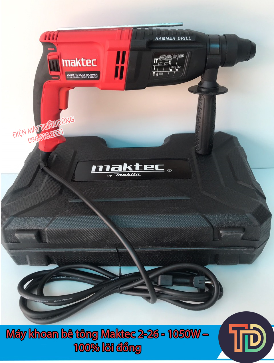 Máy khoan đục bê tông 1050W - Maktec 2-26
