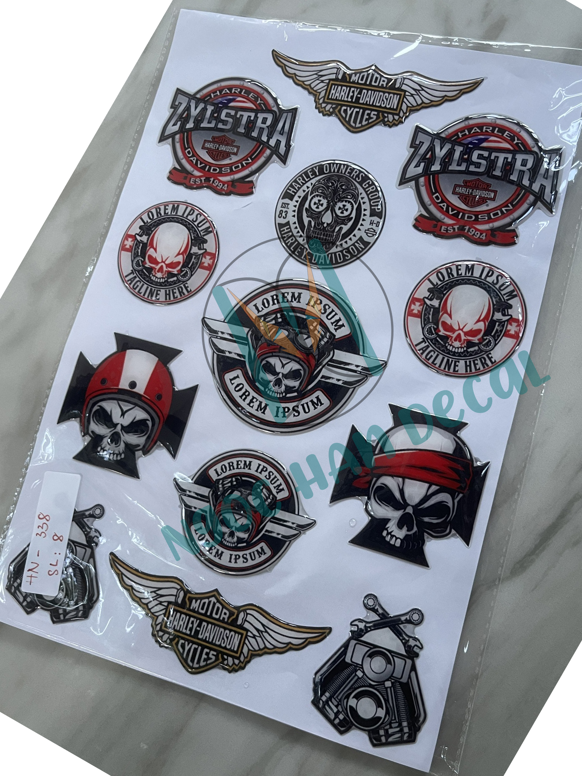 Tem Nổi HARLEY ĐẦU LÂU Siêu Chất