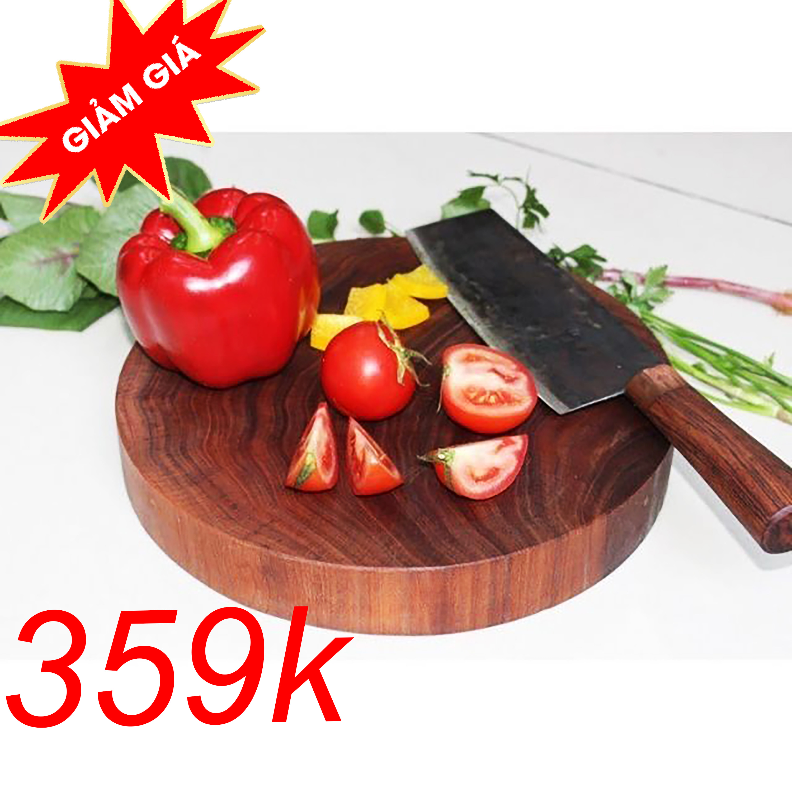 Thớt gỗ nghiến Cỡ 34-39cm chuẩn nghiến không mùn hàng dày dặn