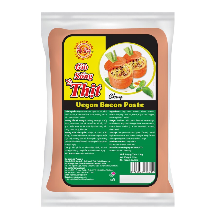 Giò Sống Thịt Chay Âu Lạc 500g/1kg
