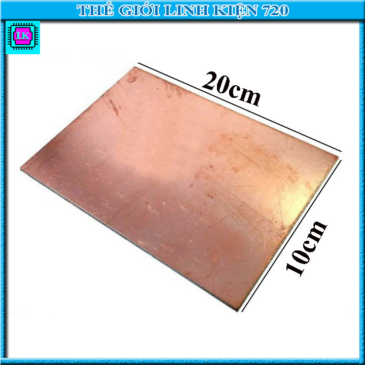 Phíp đồng thủy tinh 1 Mặt 10x20Cm 1.6mm