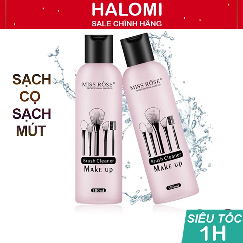Nước rửa cọ trang điểm miss rose giặt mút siêu sạch dễ sử dụng halomi store