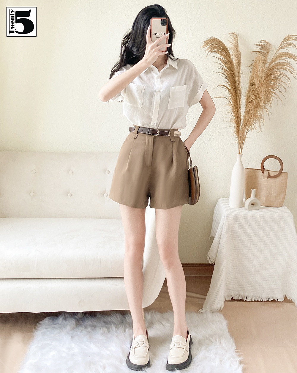 Áo sơmi trắng basic Twenty.Five SA125