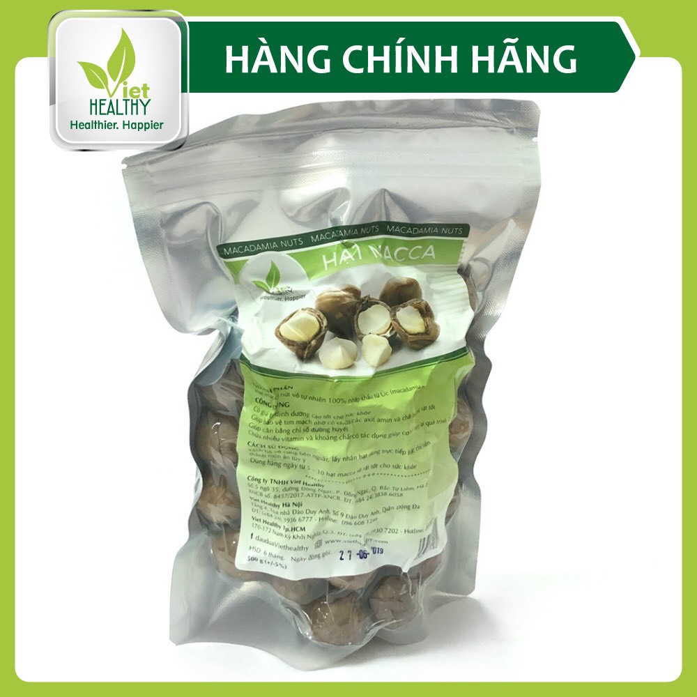Hạt Macca nứt vỏ nhập khẩu Úc - Bịch 500g