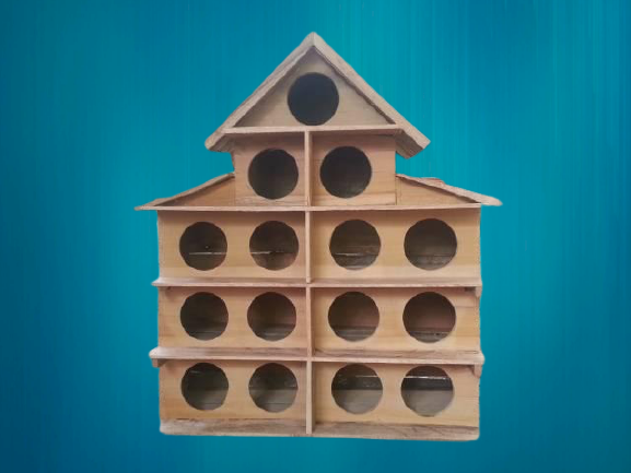 Chuồng bồ câu gỗ 15 lỗ trồng gỗ cây vườn nuôi 8 đôi chim bồ câu thả