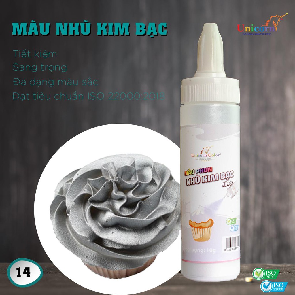 Màu Nhũ Phun Thực Phẩm - Unicorn color (Spray food color Unicorn)