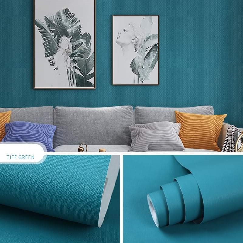 Cuộn 10m giấy dán tường Pastel vân nhám có keo sẵn.