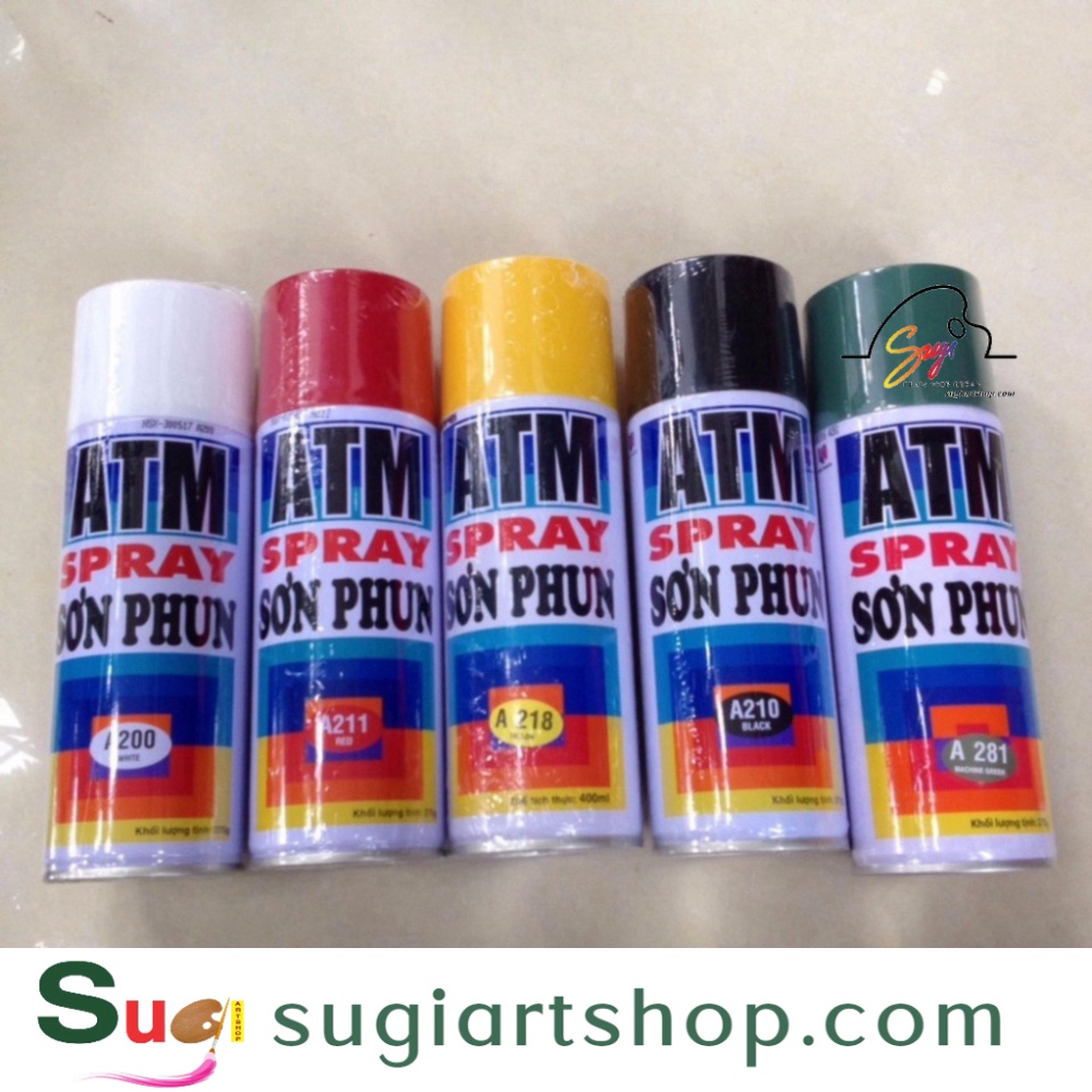 Sơn xịt ATM SPRAY 400ml các màu cơ bản - Sơn Xịt