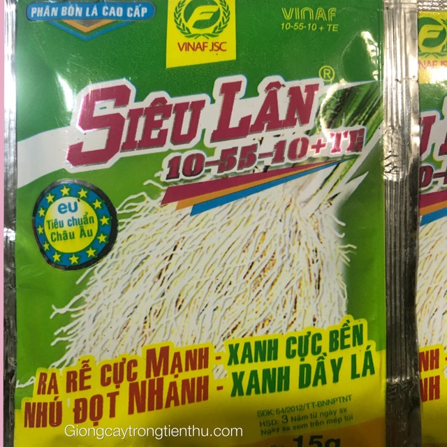 5 GÓI PHÂN BÓN LÁ CAO CẤP SIÊU LÂN (10-55-10+TE)