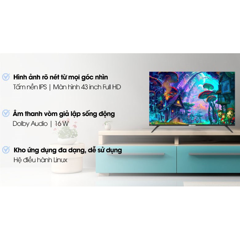 [HCM]Smart Tivi Casper 43 inch 43FX6200 (Miễn phí giao tại HCM-ngoài tỉnh liên hệ shop)