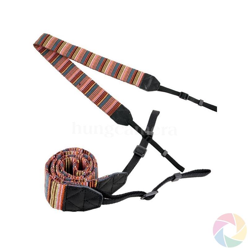 Dây đeo máy ảnh - dệt thổ cẩm 2 mặt