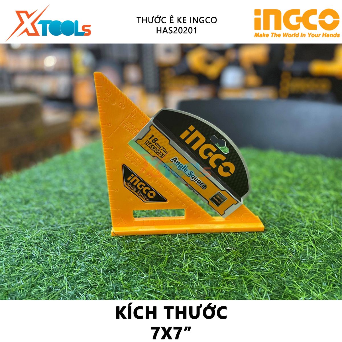 Ke ingco has20201 square Ruler 7x7 "inch ABS material for internal and external thread bevelled square ruler