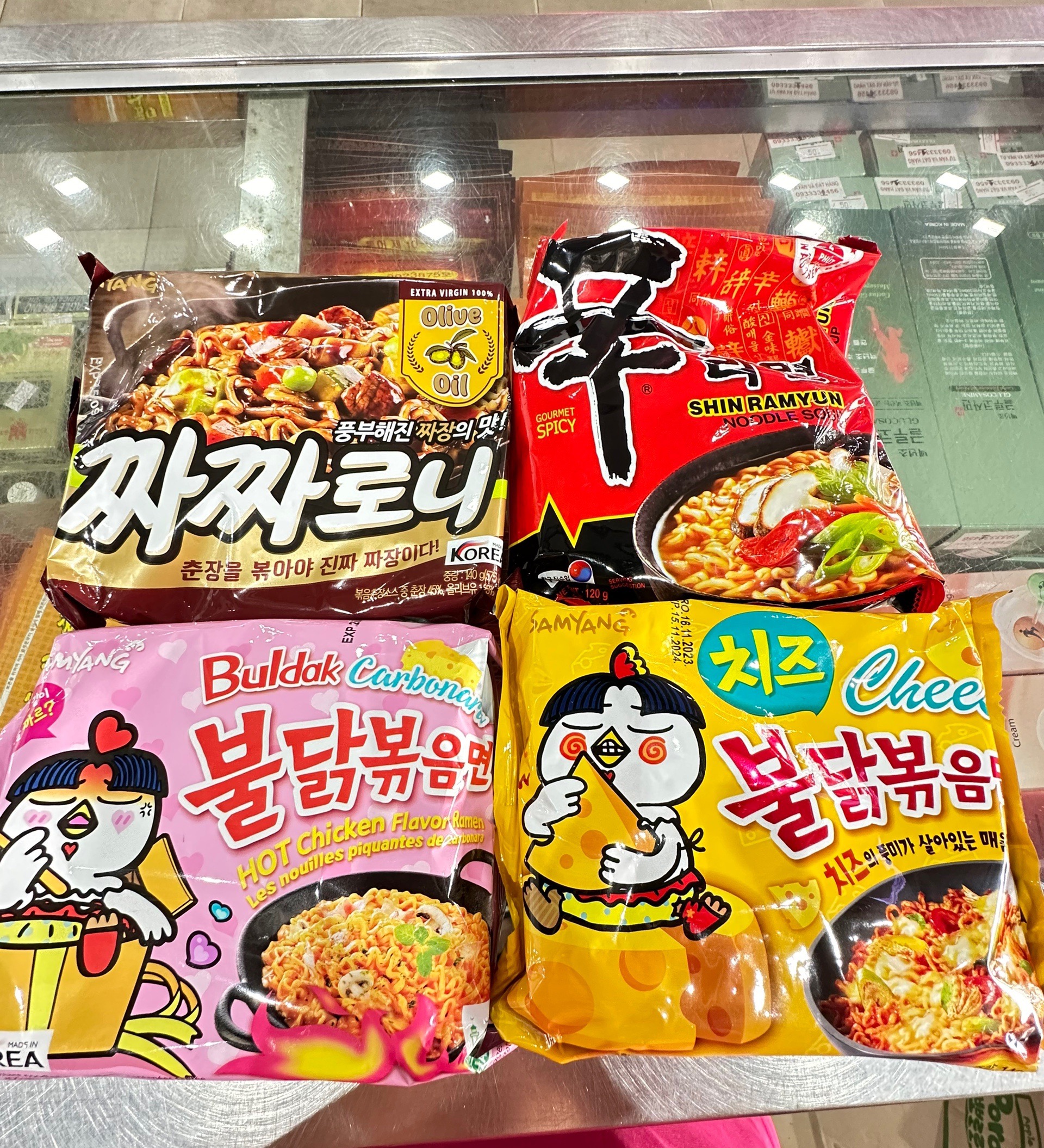 Combo 5 gói mì hàn quốc