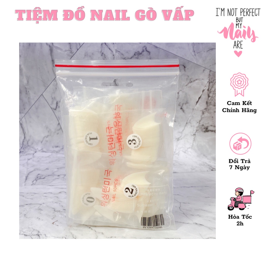 Móng Nối Móng Tip HSM Túi 500 móng nhựa dẻo đủ size 0 - 9