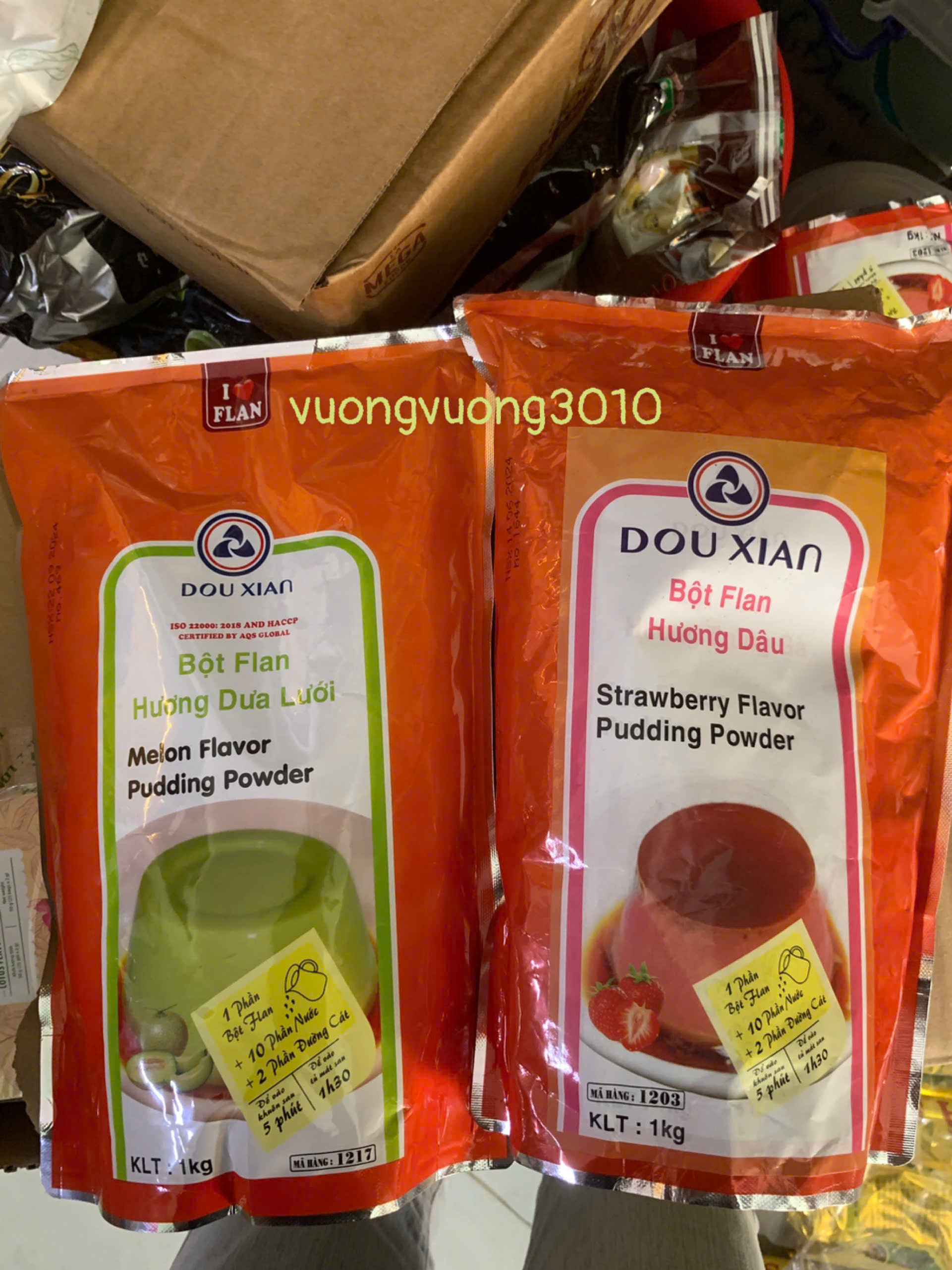 Bột Pudding Hàng Huy DouXian các mùi