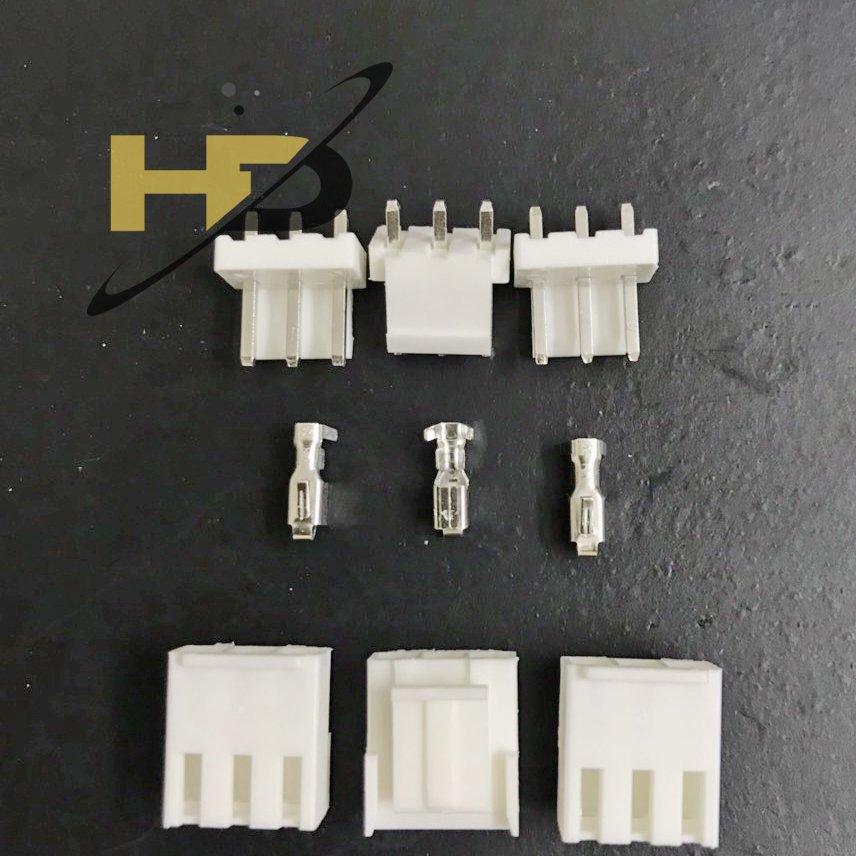 Bộ đầu nối header vh3.96-3p, connecter đực thẳng + cái + lõi sắt