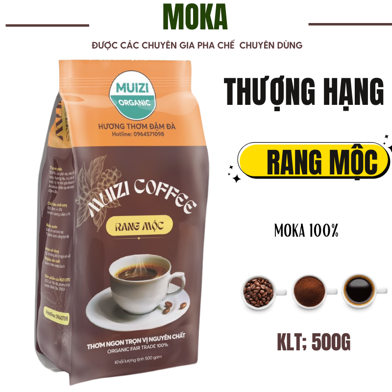 Cà phê hạt nguyên chất, cà phê hạt ROBUSTA 100% Rang Mộc ( 500G )