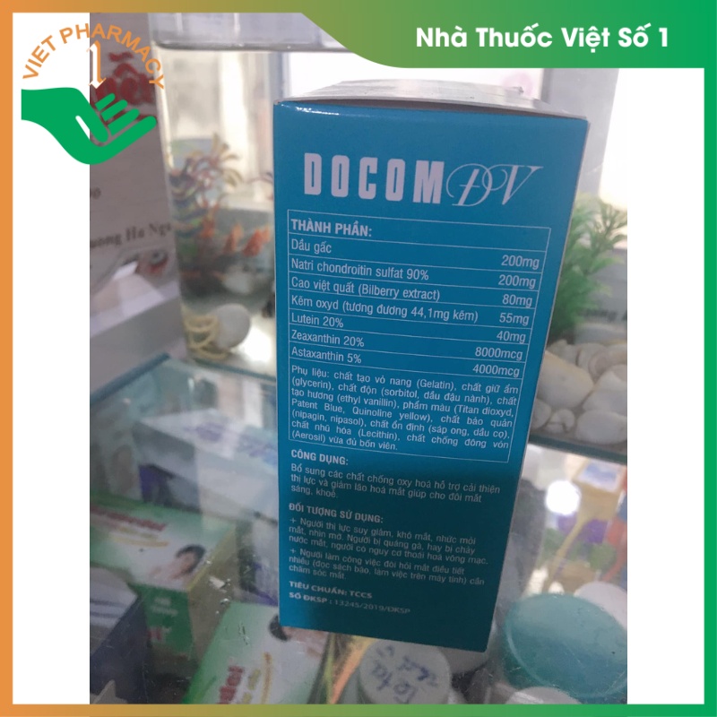 Thành phần Viên uống bổ mắt Docom ĐV