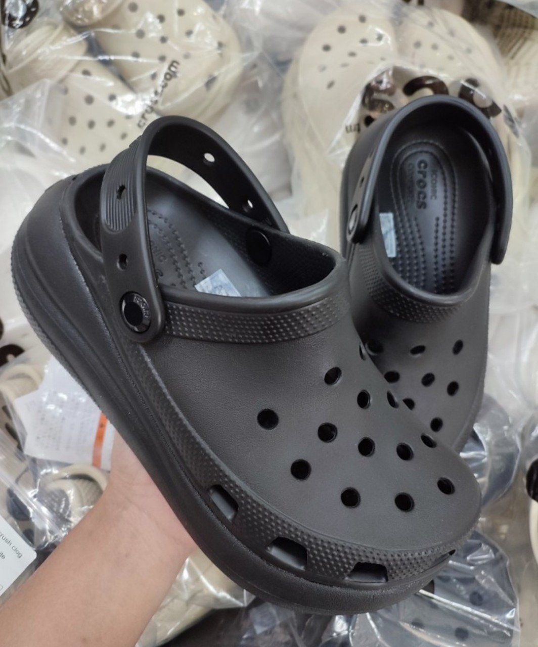 Dép Slip-On Cross! Crush Đế Cao Màu Sắc Đa Dạng