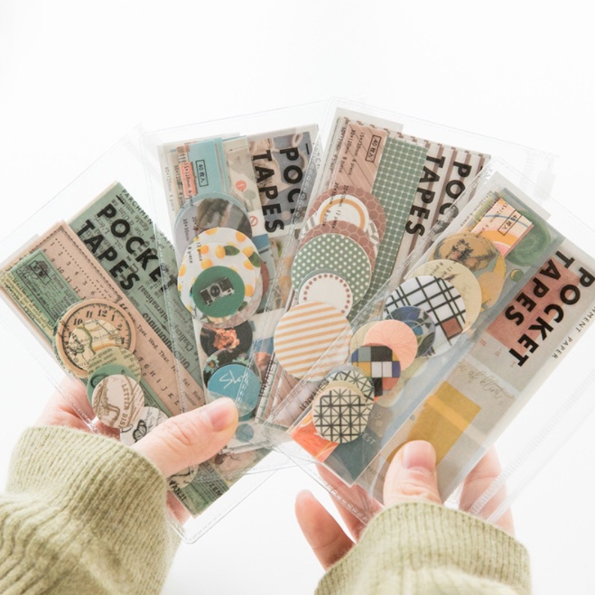 Set sticker trang trí vintage cắt sẵn - 40 ps [065]
