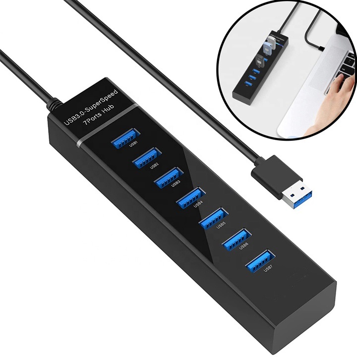 Bộ chia usb 7 cổng tốc độ chuẩn 3.0 dây dài