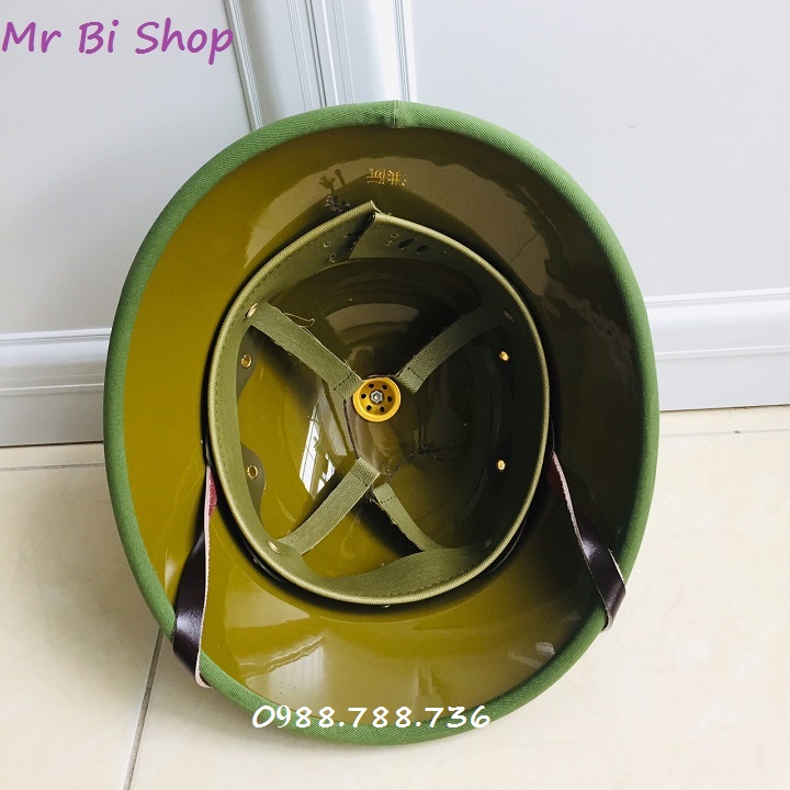 Mũ Cối Xanh Bộ Đội cốt phíp lòng vàng