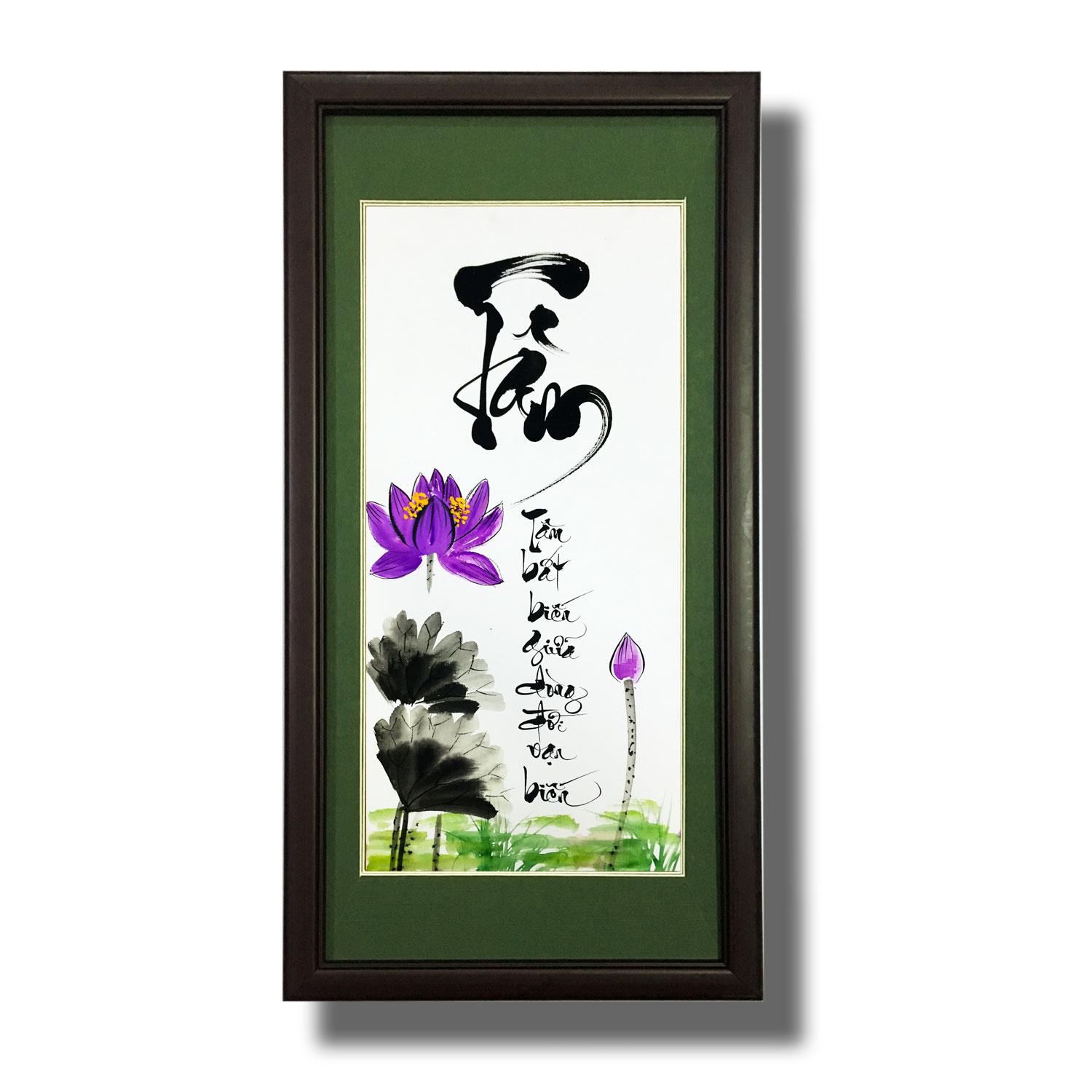 Tranh thư pháp VIẾT TAY - CHỮ TÂM 05